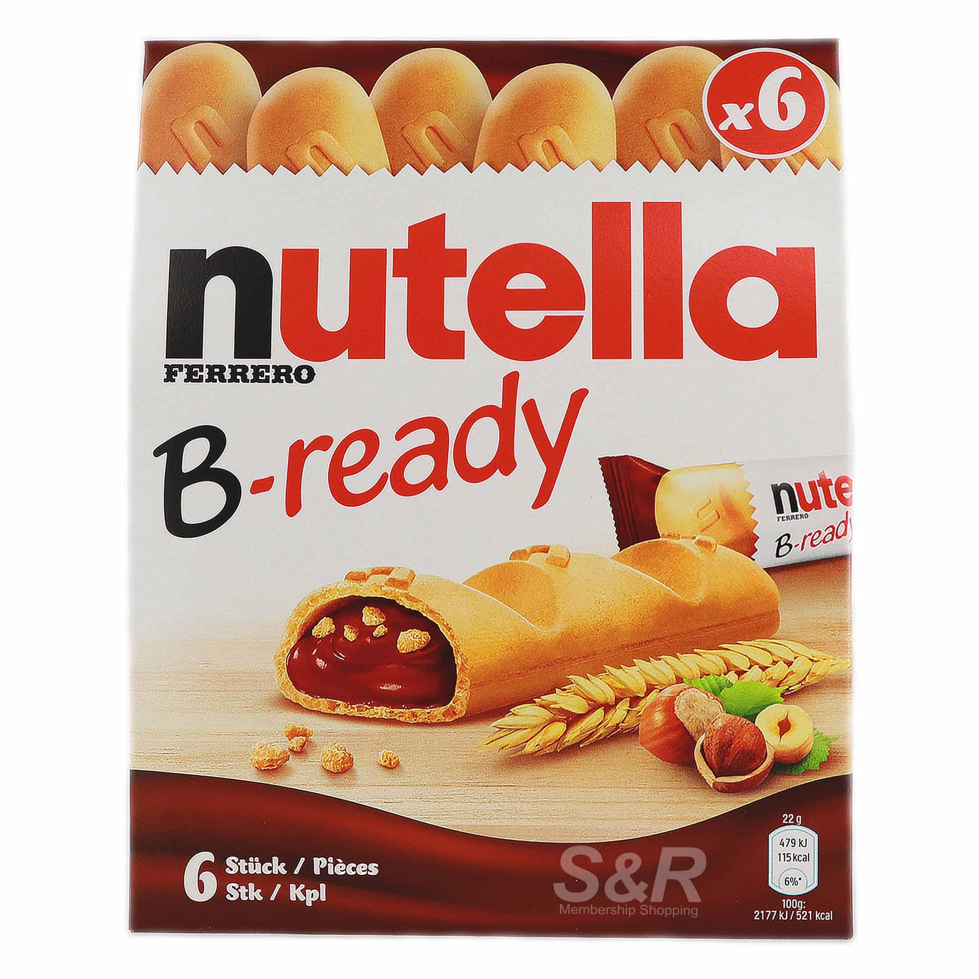 Nutella Ferrero B-Ready Chocolate Sticks 6pcs